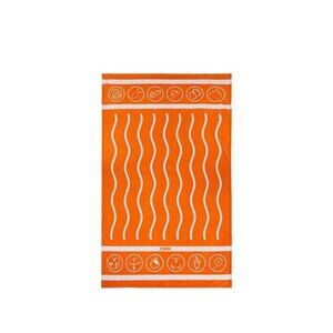 NEW FENDI TOWEL Striped ORANGE 100% Cotton